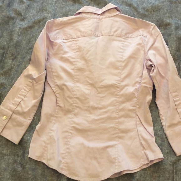 Banana Republic Button Down Shirt Blouse Lavender 3/4 Sleeve Size XS Womens - Picture 5 of 6